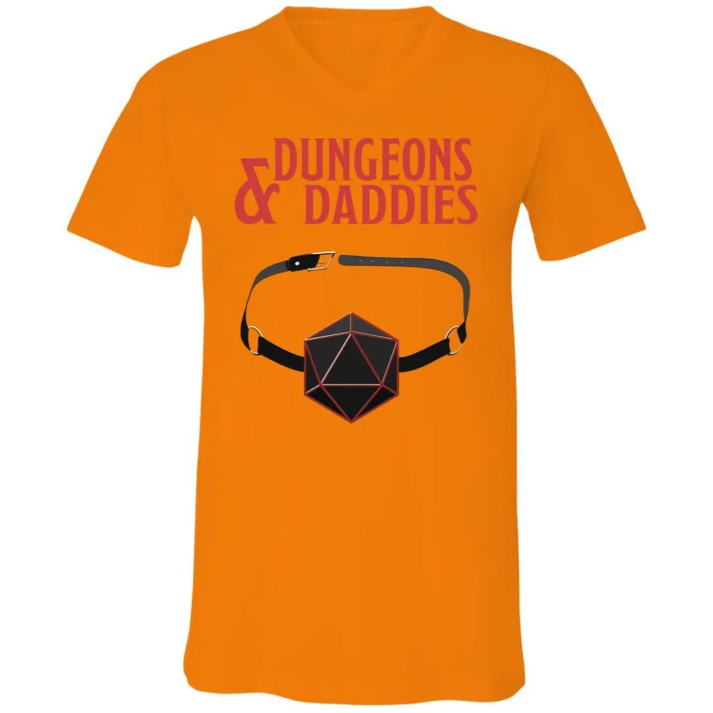 Dungeons And Daddies Unisex V-Neck T-Shirt - Orange - 11