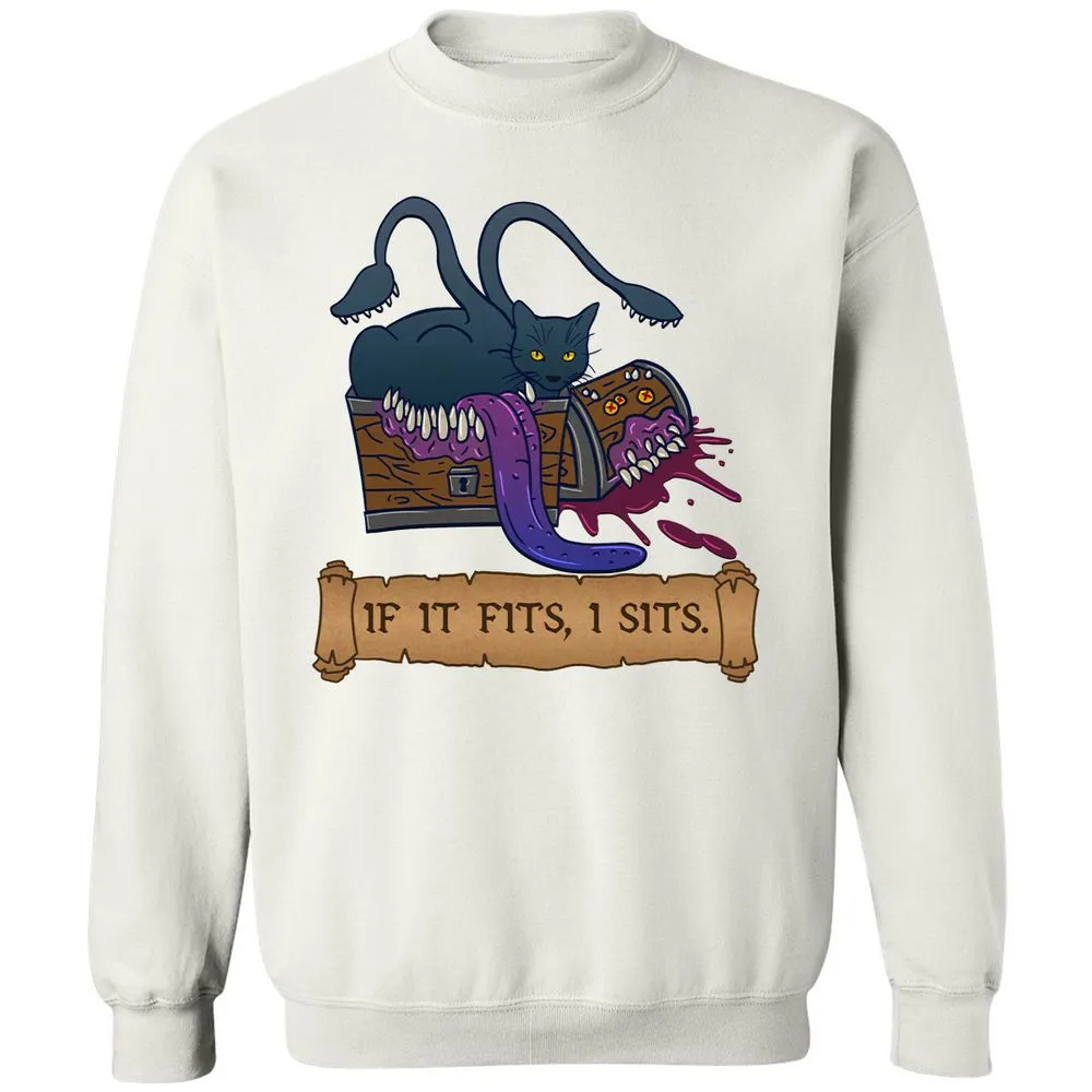 If It Fits I Sits Classic Unisex Sweatshirt - White - 12
