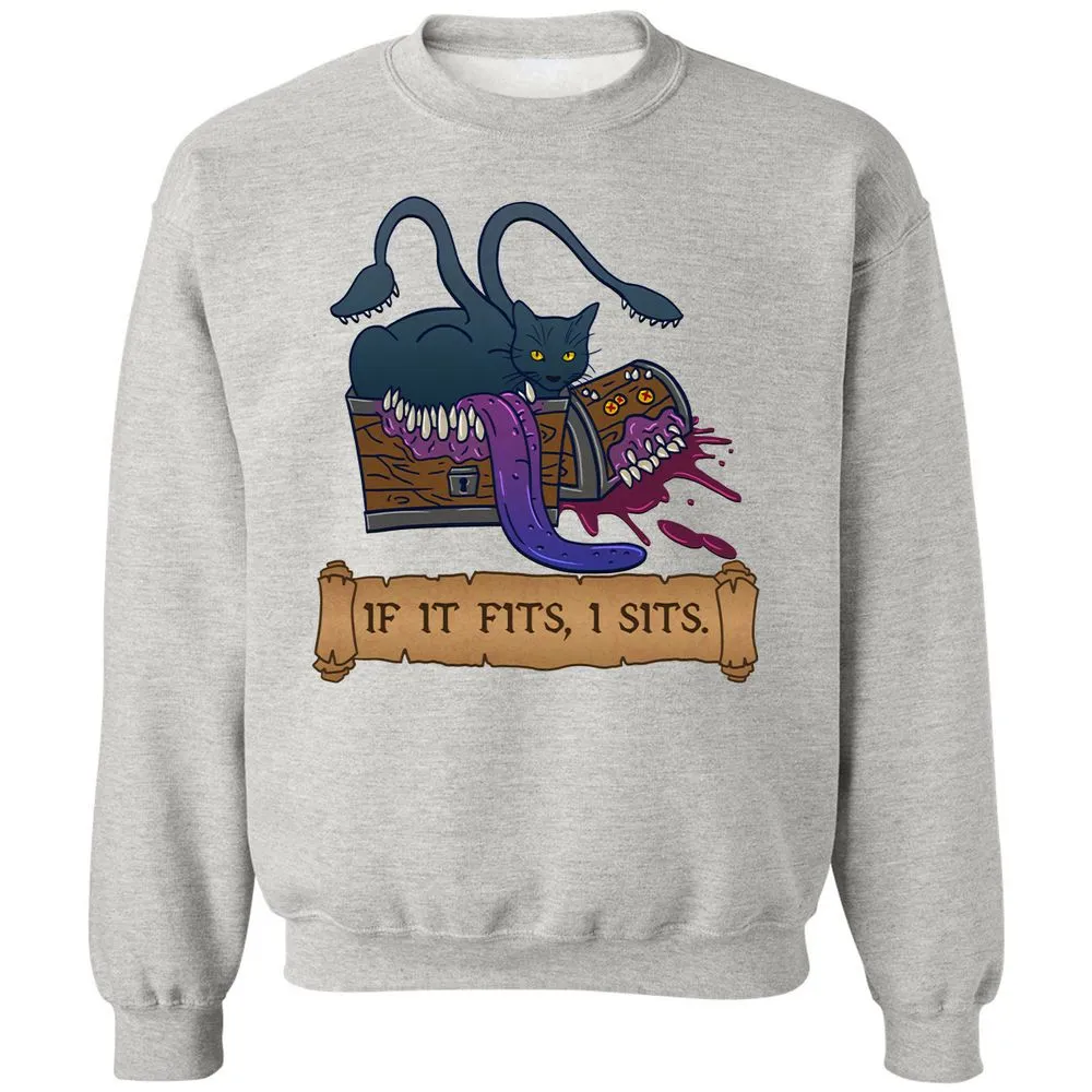 If It Fits I Sits Classic Unisex Sweatshirt - Ash - 8