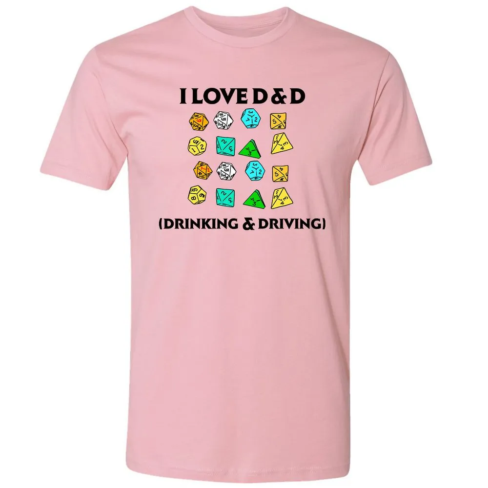 Drinking & Driving Premium Unisex T-Shirt - Light Pink - 3
