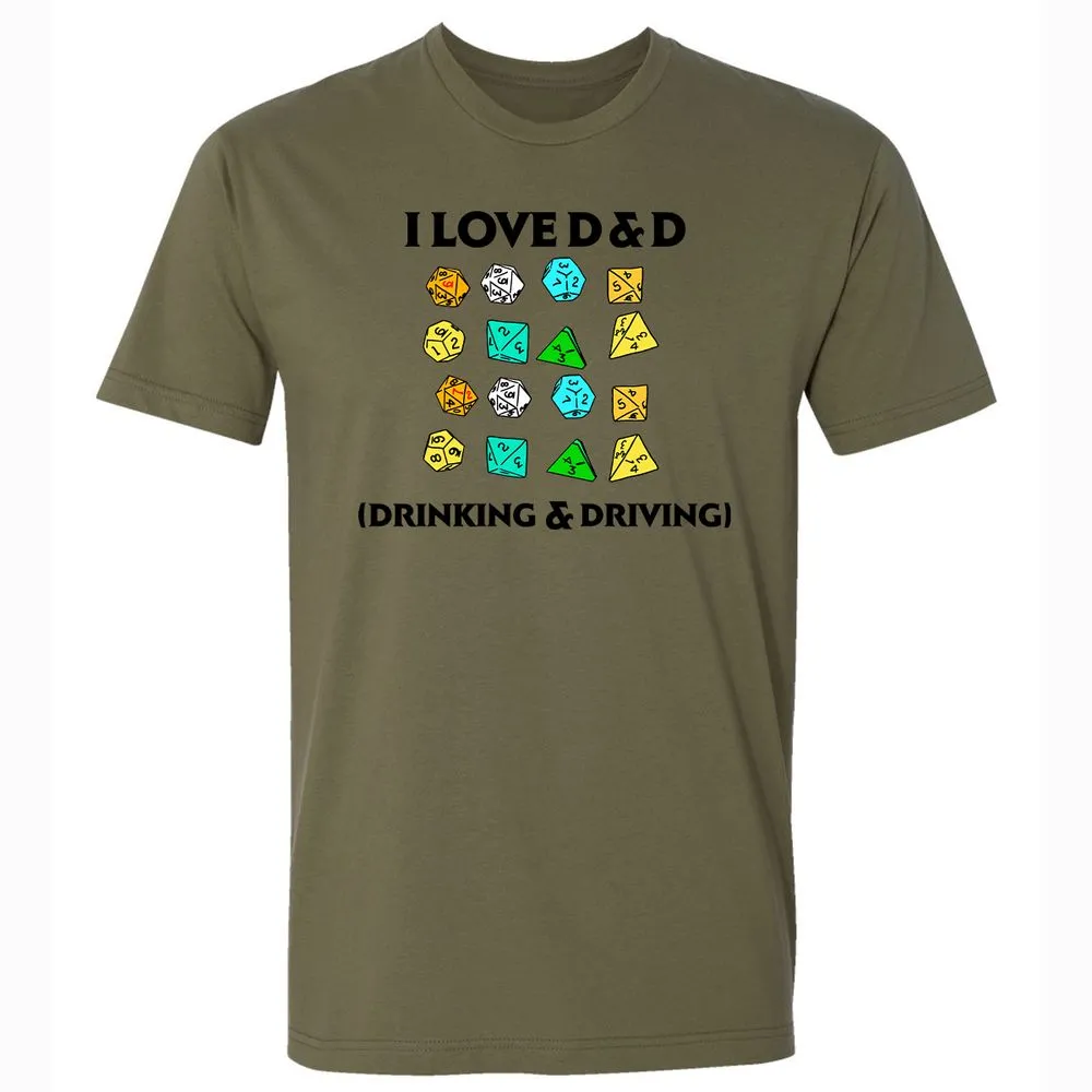 Drinking & Driving Premium Unisex T-Shirt - Military Green - 5