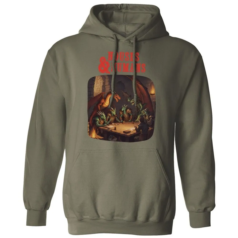 Houses And Humans Classic Unisex Hoodie - Military Green - 4