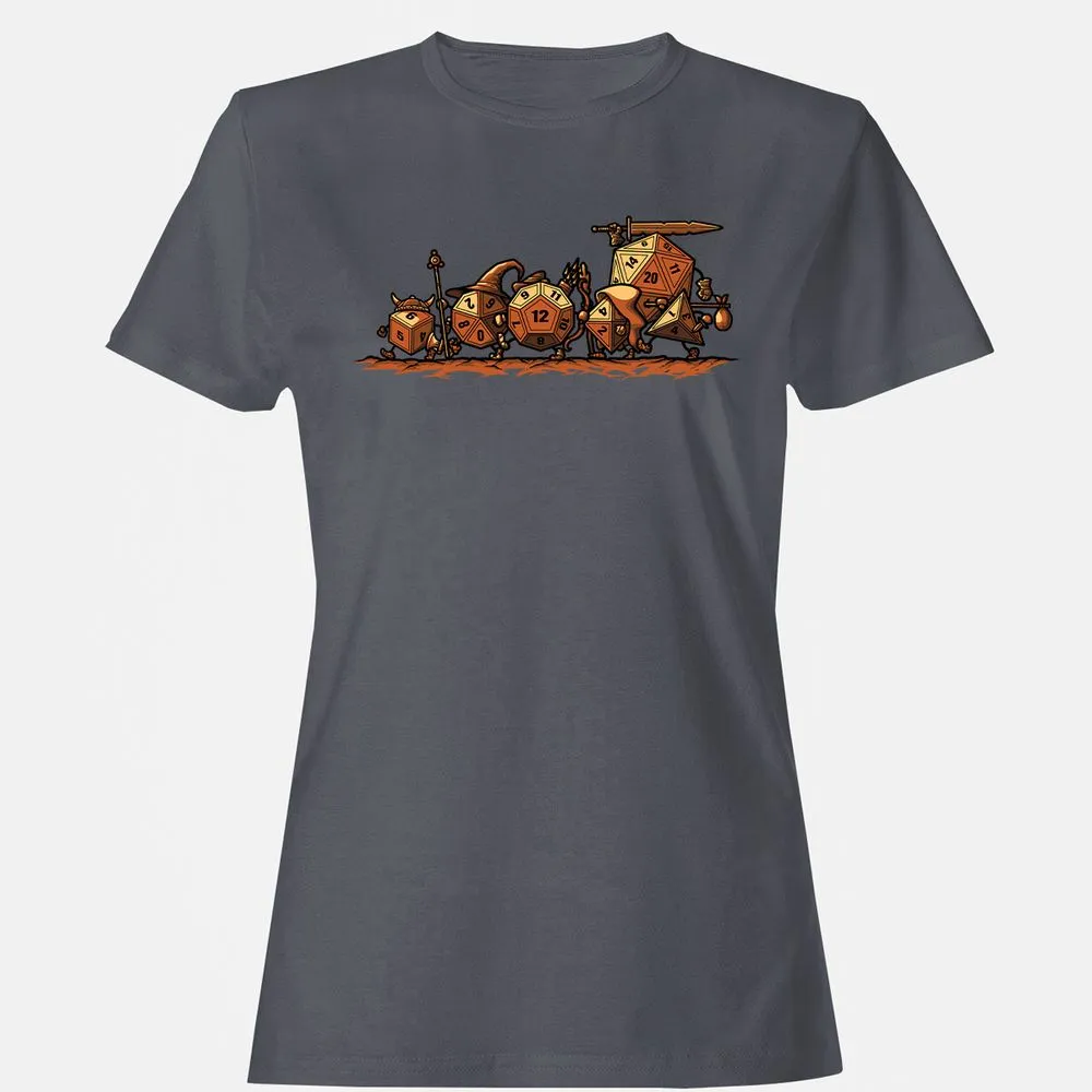 Fellowship Of The Dices Women's T-Shirt - Dark Heather - 5