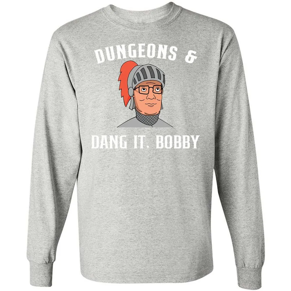 Dang It Bobby Long Sleeve T-Shirt - Ash - 7