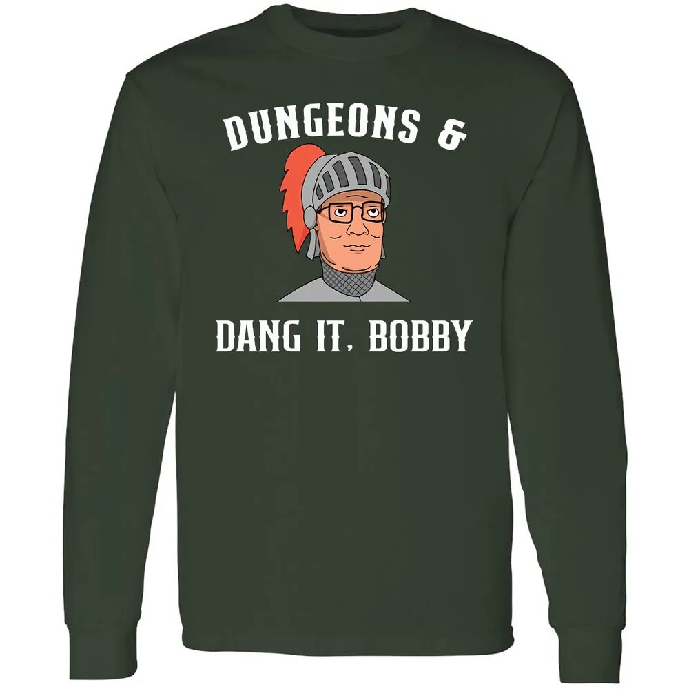 Dang It Bobby Long Sleeve T-Shirt - Forest Green - 4