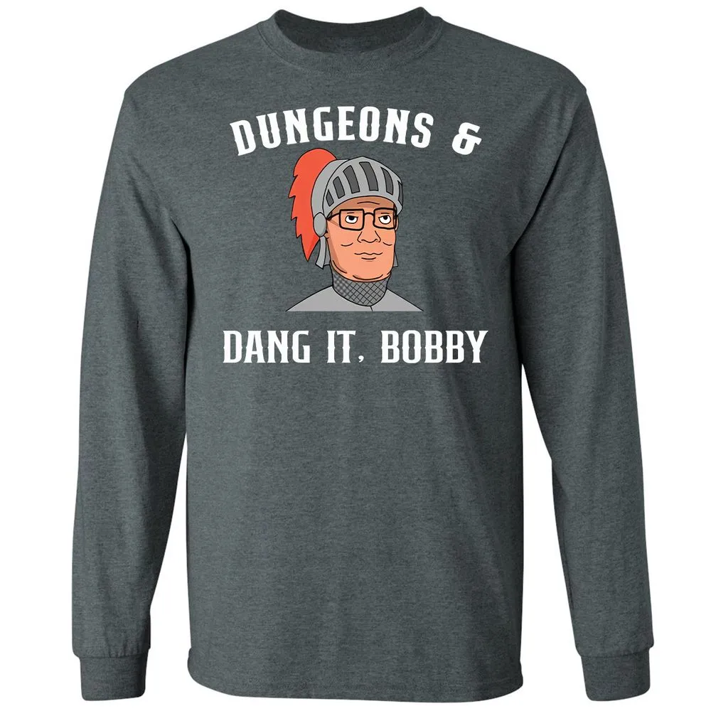Dang It Bobby Long Sleeve T-Shirt - Dark Heather - 15