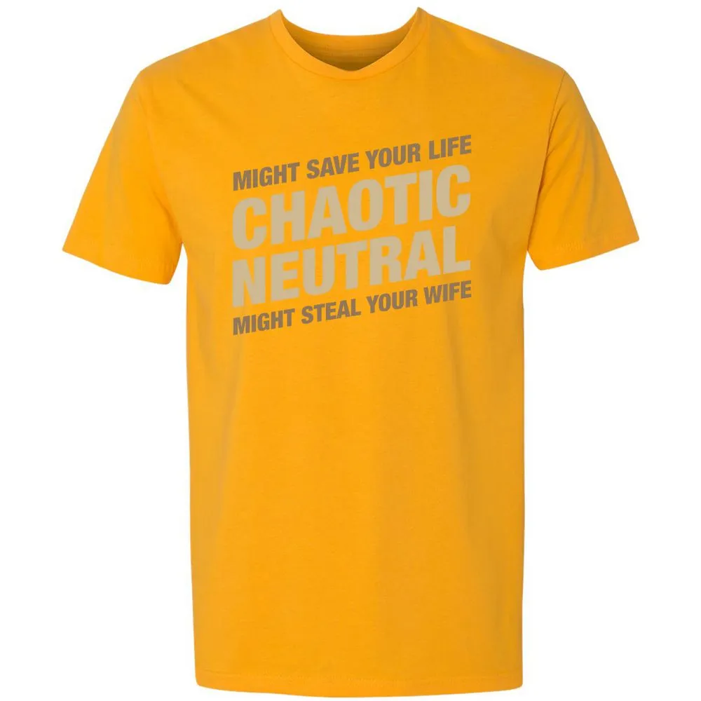 Might Save Your Life Might Steal Your Wife Premium Unisex T-Shirt - Gold - 12
