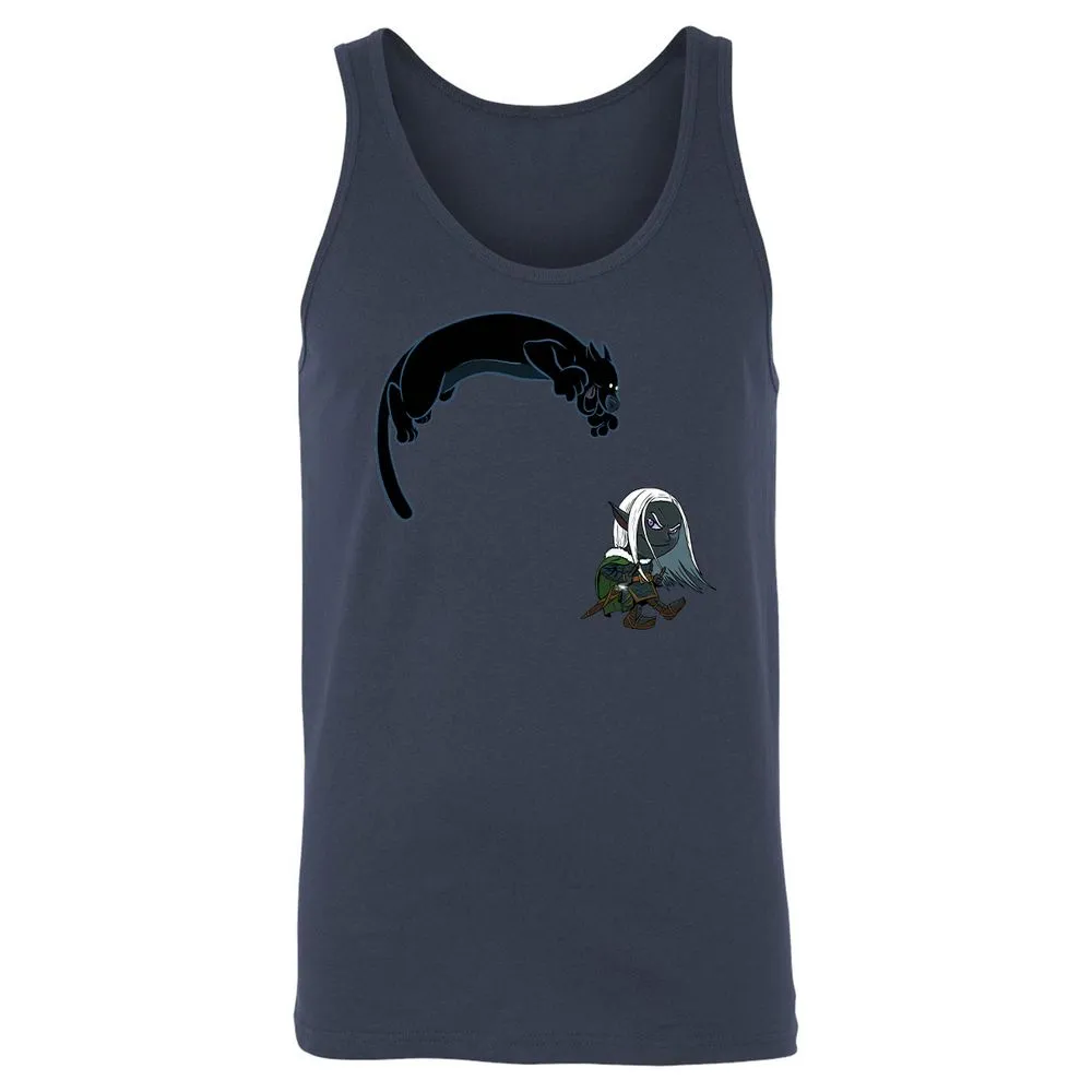 Drizzt And Guenhwyvar Unisex Jersey Tank - Navy - 8