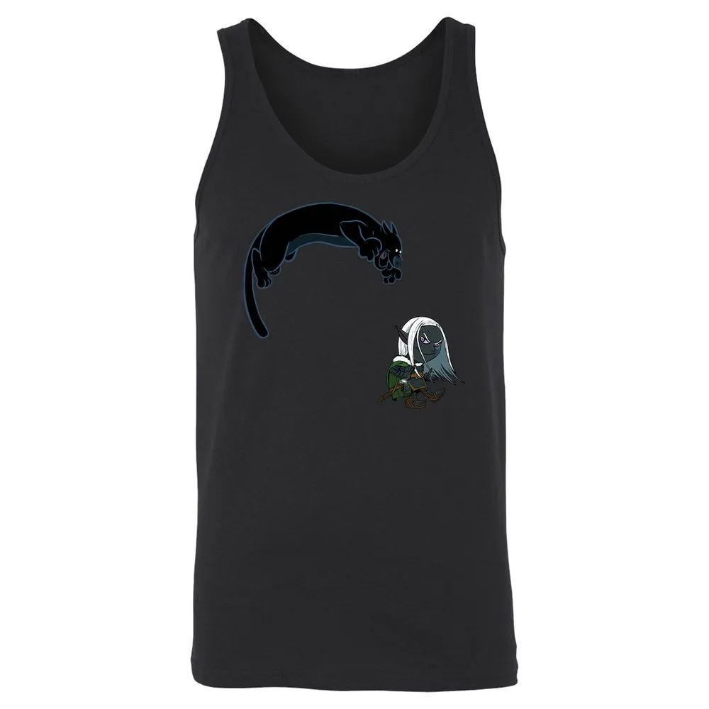 Drizzt And Guenhwyvar Unisex Jersey Tank - Black - 14
