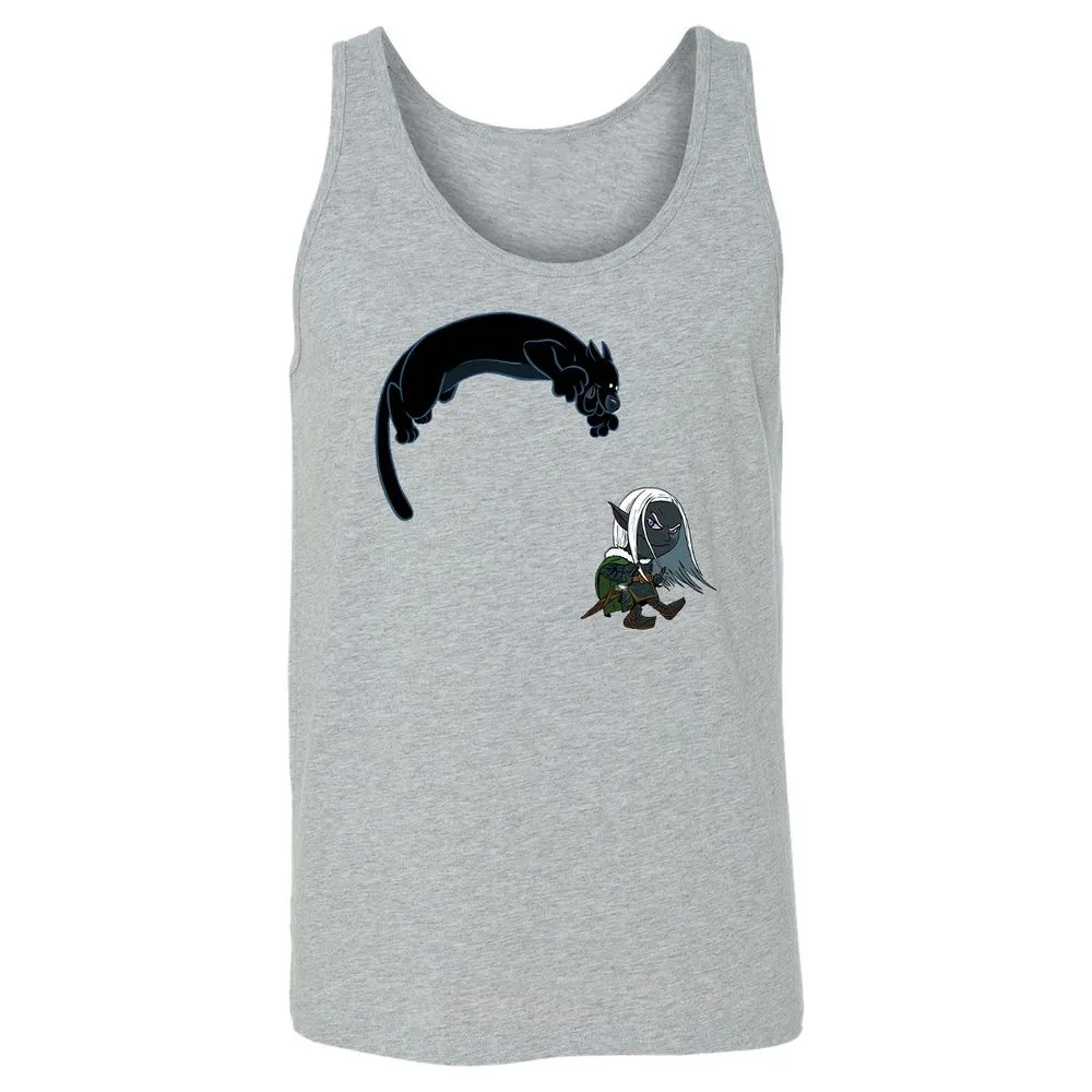 Drizzt And Guenhwyvar Unisex Jersey Tank - Athletic Heather - 4