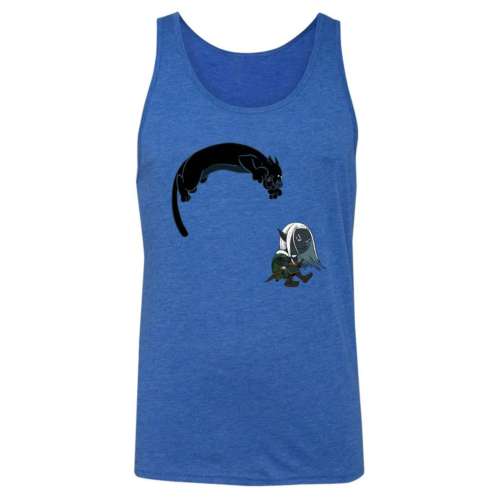Drizzt And Guenhwyvar Unisex Jersey Tank - True Royal Triblend - 12
