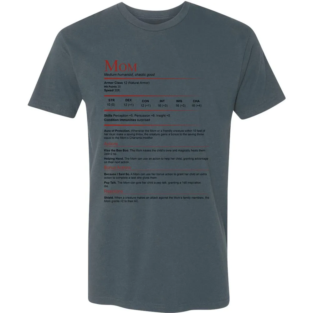 Mom Stats Premium Unisex T-Shirt - Indigo - 15