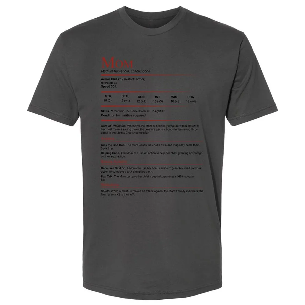 Mom Stats Premium Unisex T-Shirt - Heavy Metal - 8