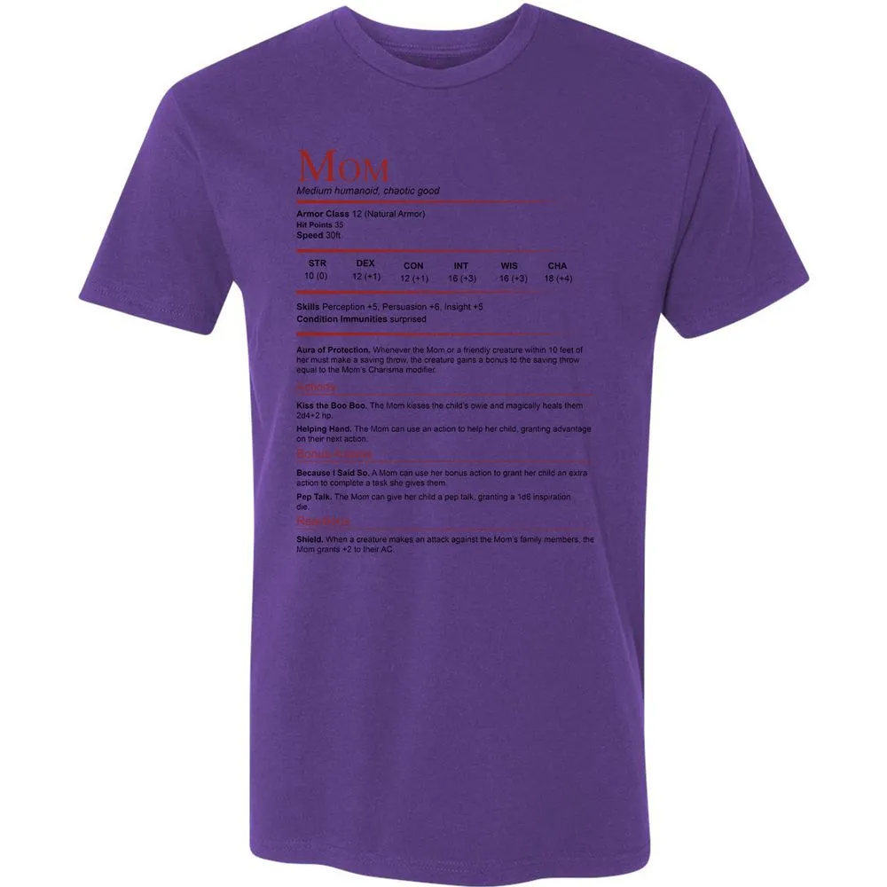 Mom Stats Premium Unisex T-Shirt - Purple Rush - 7