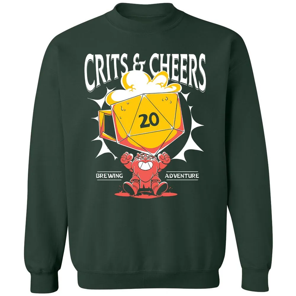 Crits & Cheers Classic Unisex Sweatshirt - Forest Green - 4