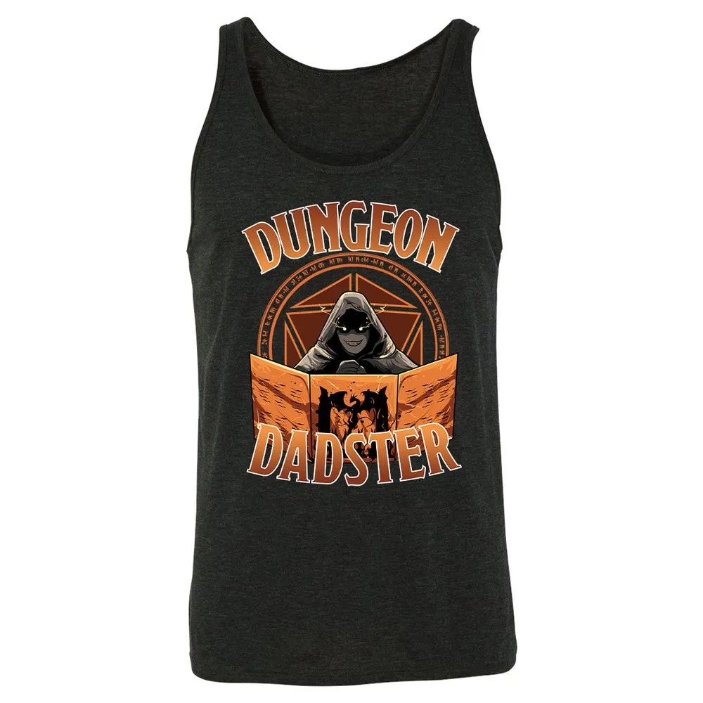 Dungeon Dadster Unisex Jersey Tank - Charcoal Black Triblend - 5