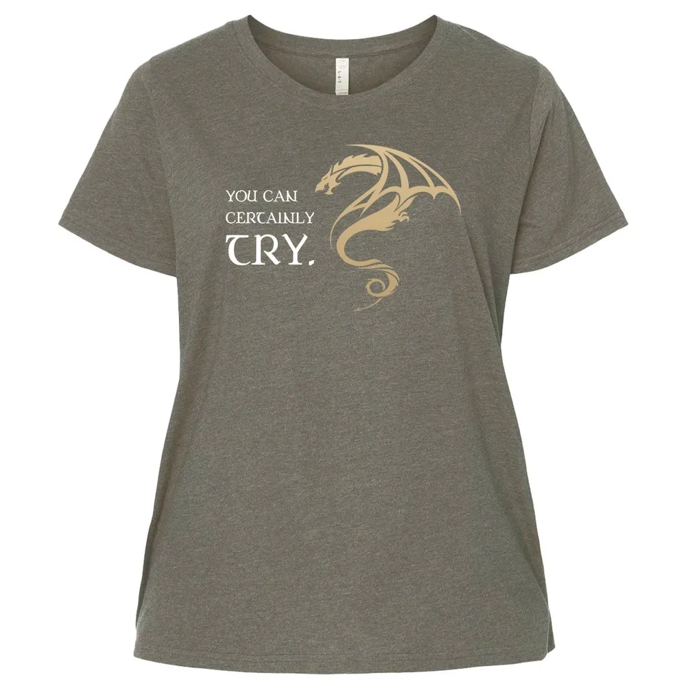 You Can Certainly Try Ladies Curvy Jersey - Bamboo Blackout - 2