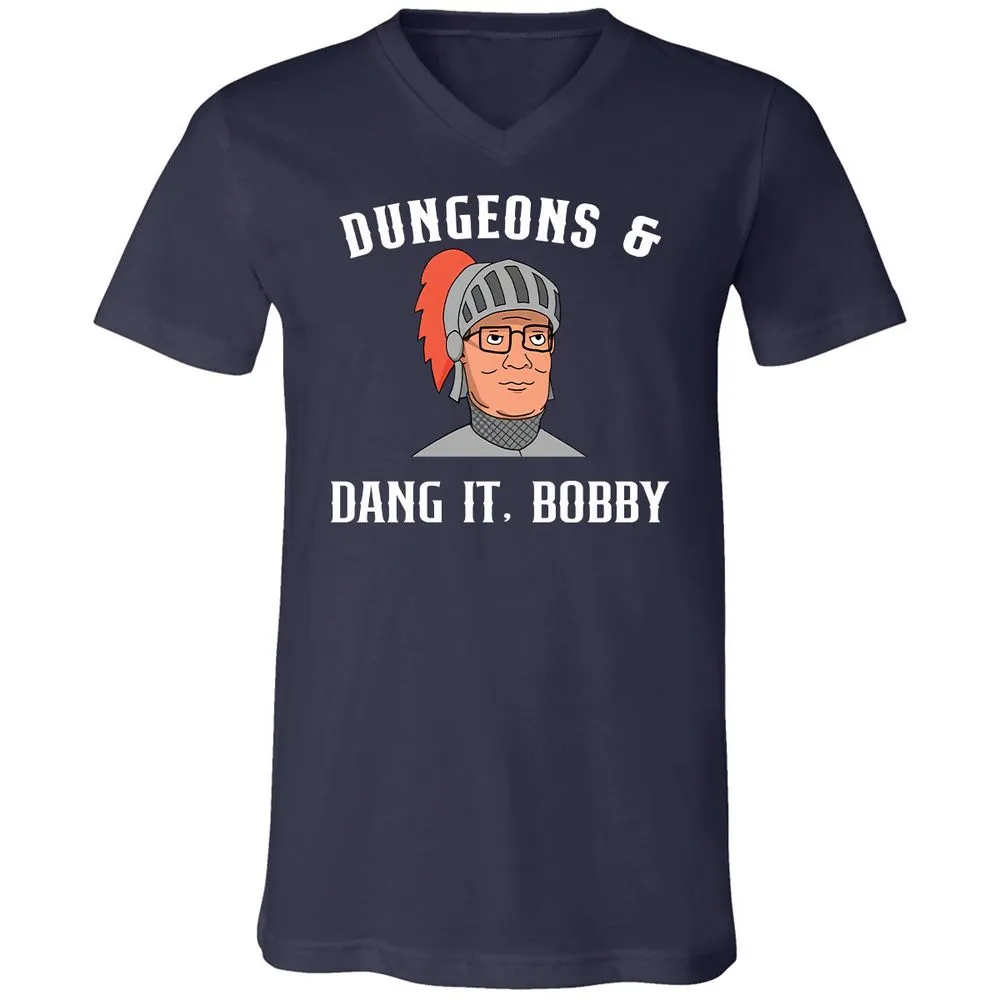 Dang It Bobby Unisex V-Neck T-Shirt - Navy - 2