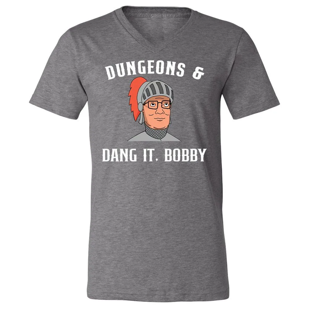 Dang It Bobby Unisex V-Neck T-Shirt - Deep Heather - 13