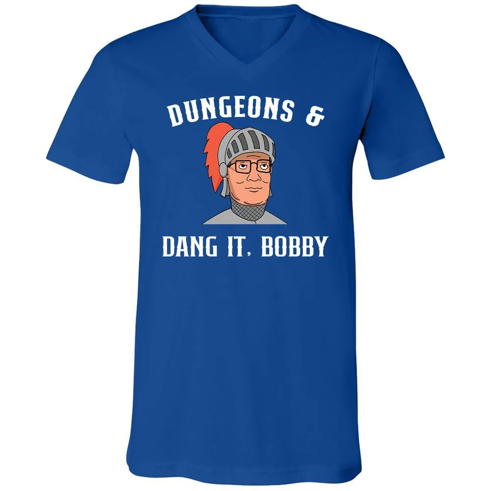 Dang It Bobby Unisex V-Neck T-Shirt - True Royal - 4