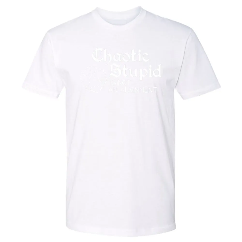 Chaotic Stupid Is Not An Alignment Premium Unisex T-Shirt - White - 4