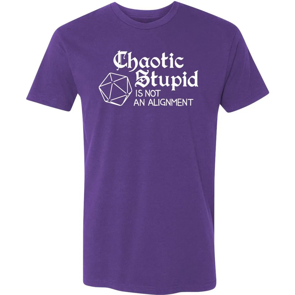 Chaotic Stupid Is Not An Alignment Premium Unisex T-Shirt - Purple Rush - 7