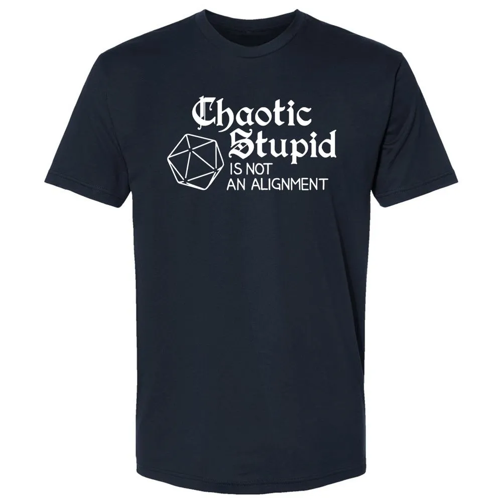 Chaotic Stupid Is Not An Alignment Premium Unisex T-Shirt - Midnight Navy - 2