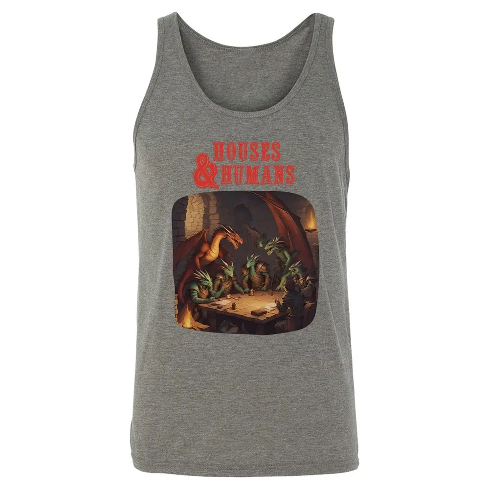 Houses And Humans Unisex Jersey Tank - Grey Triblend - 2