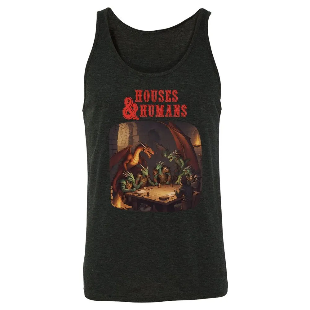 Houses And Humans Unisex Jersey Tank - Charcoal Black Triblend - 5