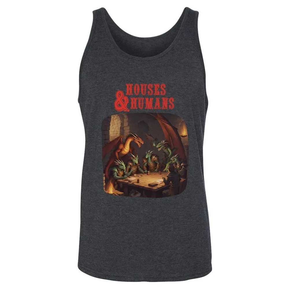 Houses And Humans Unisex Jersey Tank - Dark Grey Heather - 6