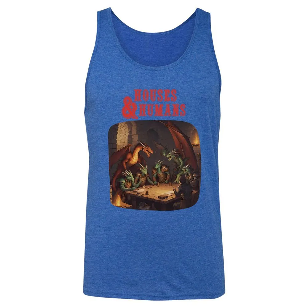 Houses And Humans Unisex Jersey Tank - True Royal Triblend - 12