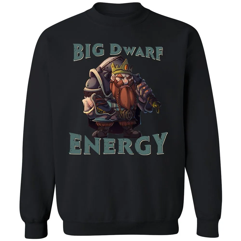 Big Dwarf Energy Classic Unisex Sweatshirt - Black - 1