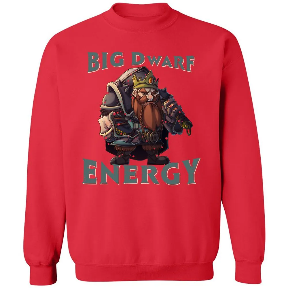 Big Dwarf Energy Classic Unisex Sweatshirt - Red - 5