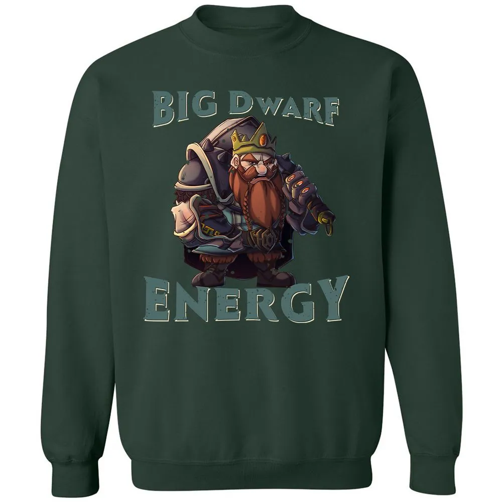 Big Dwarf Energy Classic Unisex Sweatshirt - Forest Green - 4
