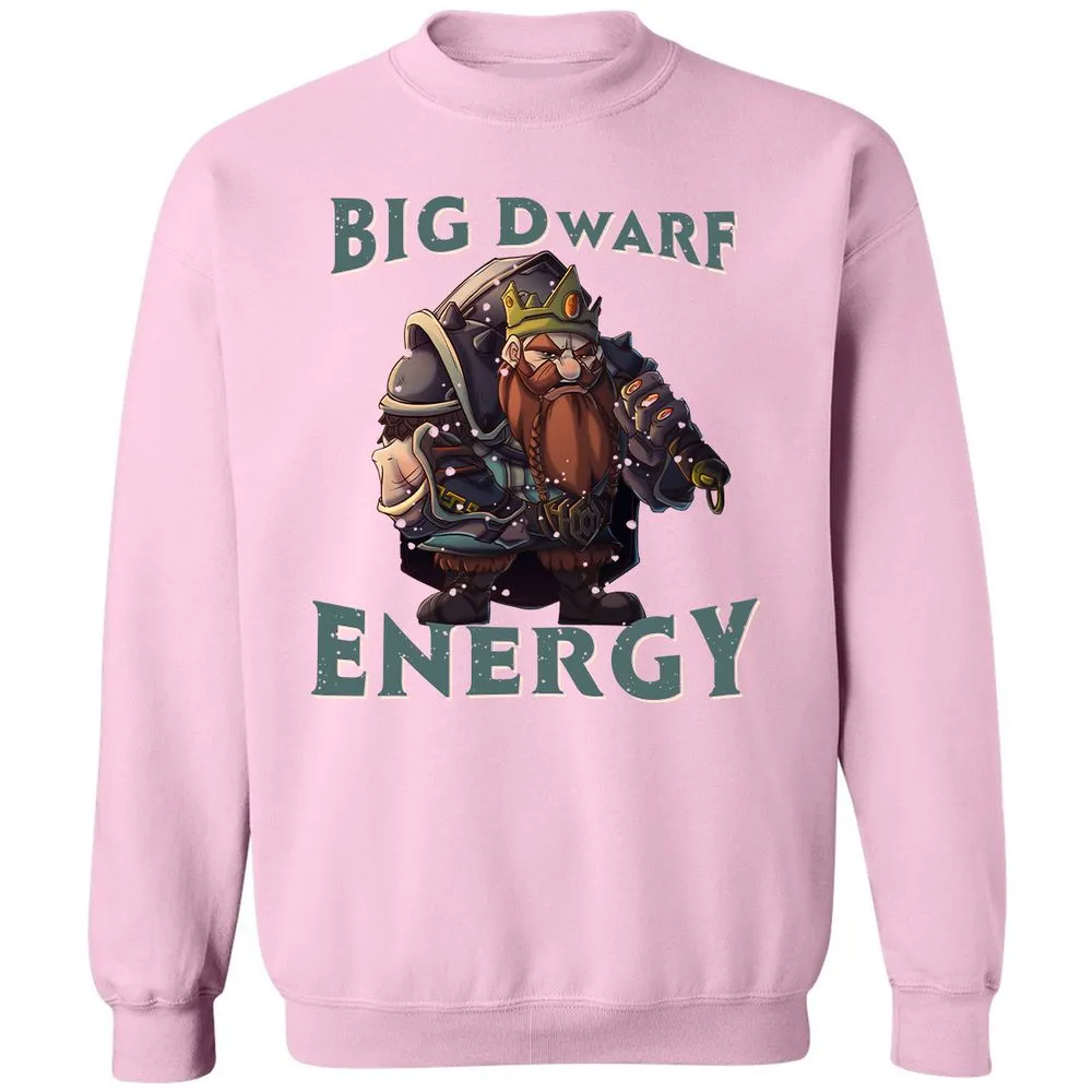 Big Dwarf Energy Classic Unisex Sweatshirt - Light Pink - 3