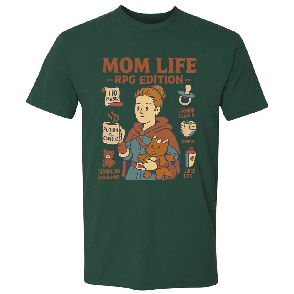 Mom Life RPG Edition Premium Unisex T-Shirt - Forest Green - 13