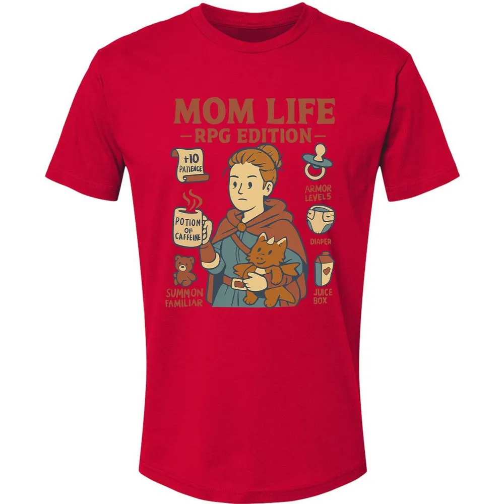 Mom Life RPG Edition Premium Unisex T-Shirt - Red - 6