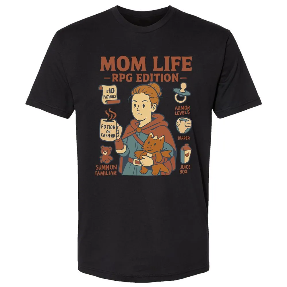 Mom Life RPG Edition Premium Unisex T-Shirt - Black - 16