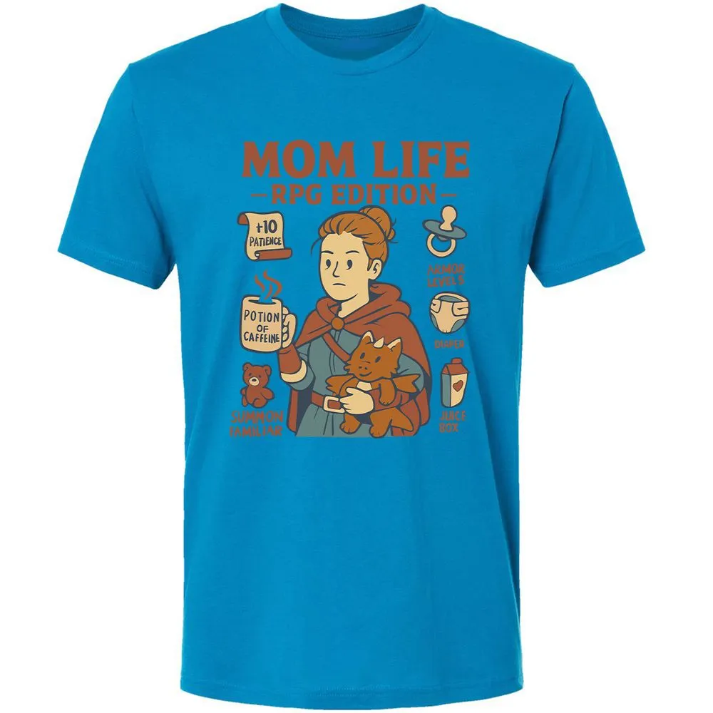 Mom Life RPG Edition Premium Unisex T-Shirt - Turquoise - 4