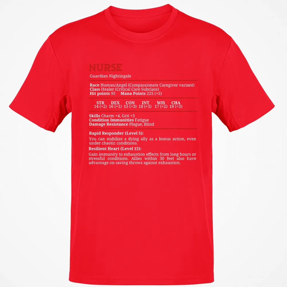 Nurse Stats Classic Unisex T-Shirt - Red - 10