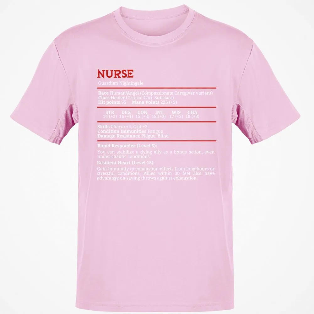 Nurse Stats Classic Unisex T-Shirt - Light Pink - 5