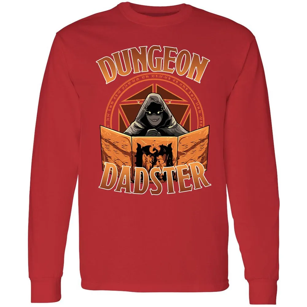 Dungeon Dadster Long Sleeve T-Shirt - Red - 14