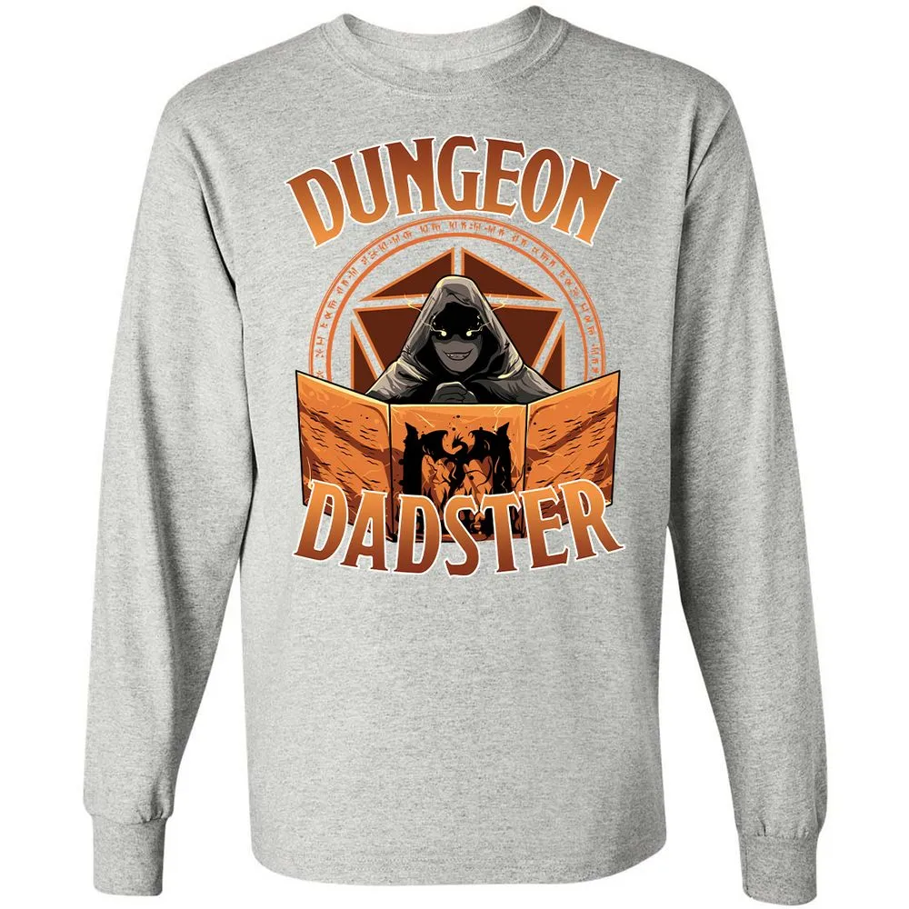 Dungeon Dadster Long Sleeve T-Shirt - Ash - 7