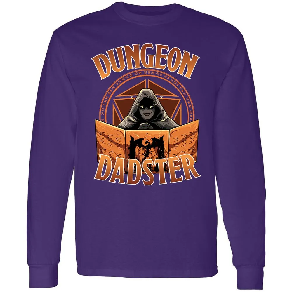Dungeon Dadster Long Sleeve T-Shirt - Purple - 13