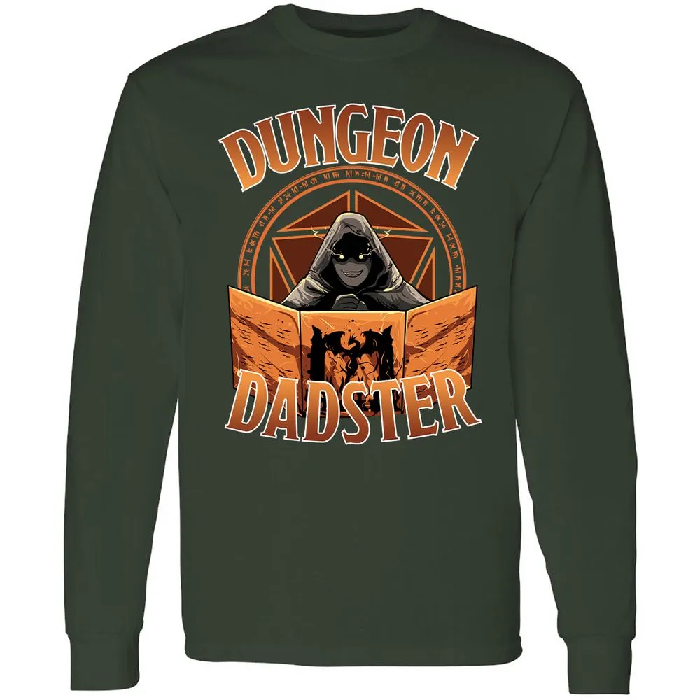 Dungeon Dadster Long Sleeve T-Shirt - Forest Green - 4