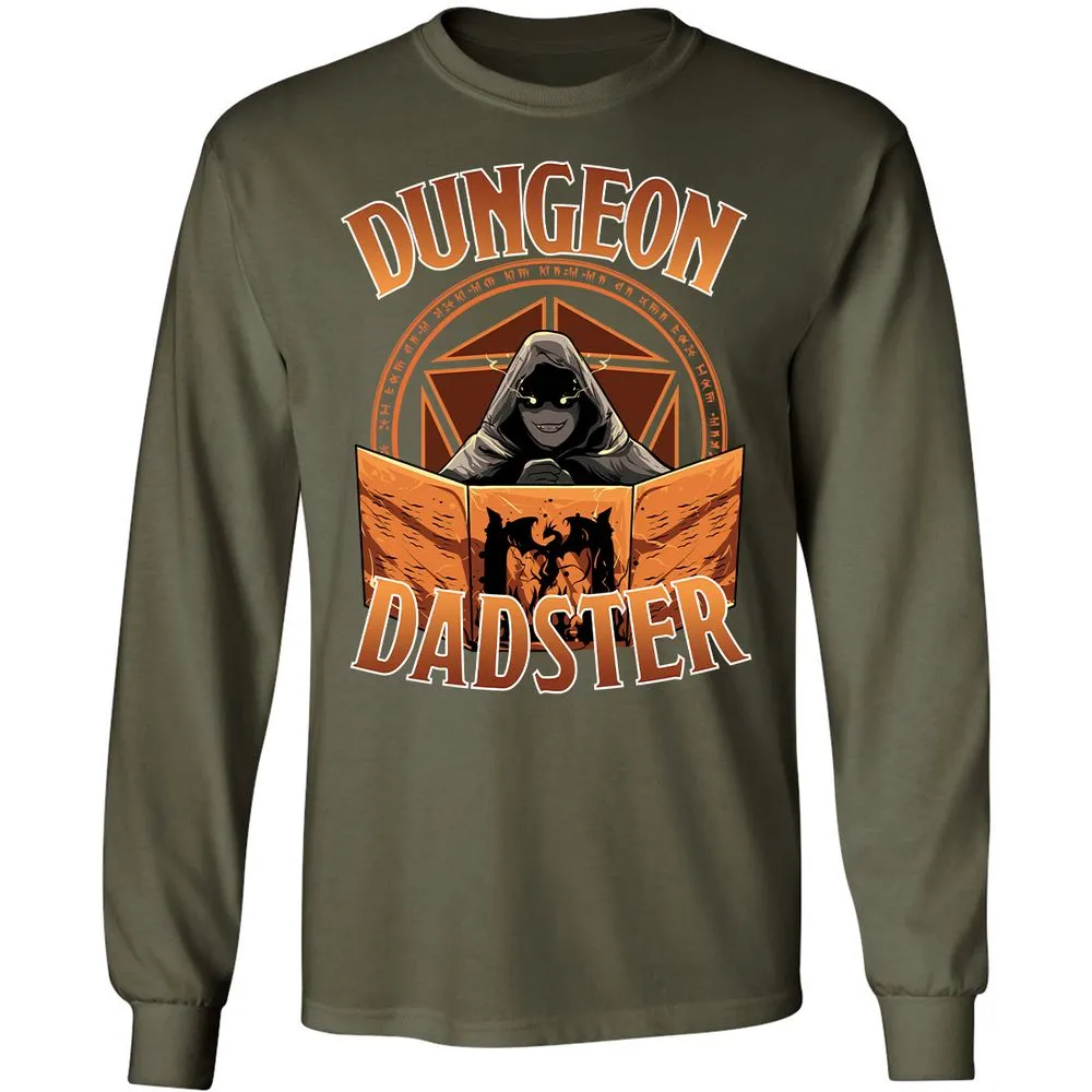 Dungeon Dadster Long Sleeve T-Shirt - Military Green - 16