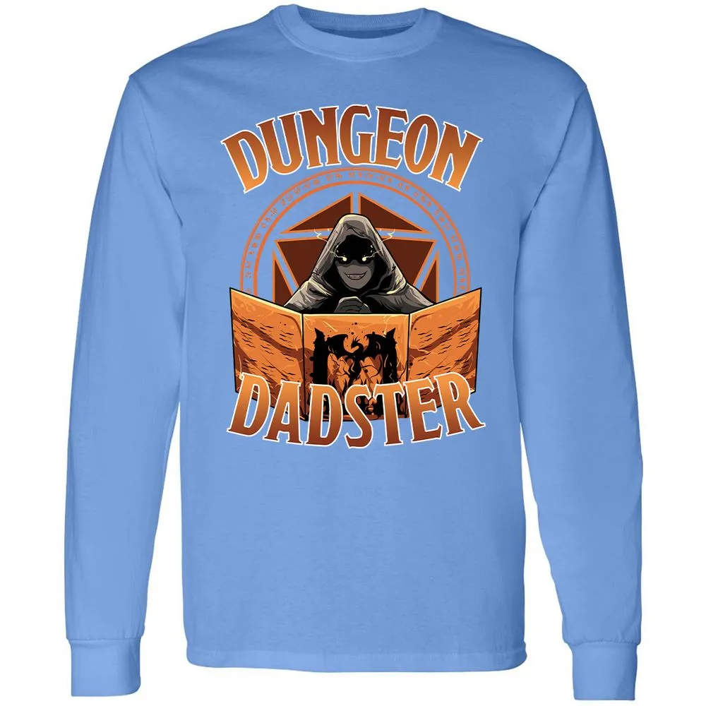 Dungeon Dadster Long Sleeve T-Shirt - Carolina Blue - 12