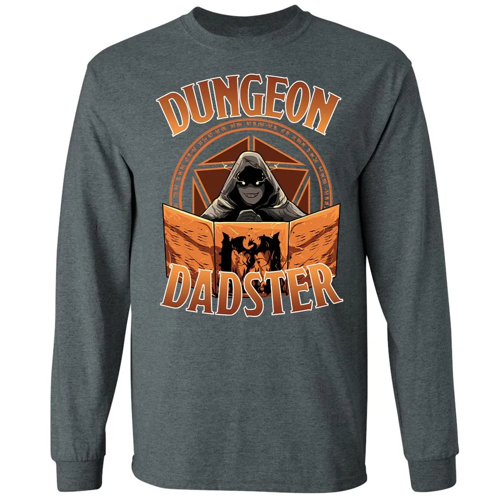 Dungeon Dadster Long Sleeve T-Shirt - Dark Heather - 15