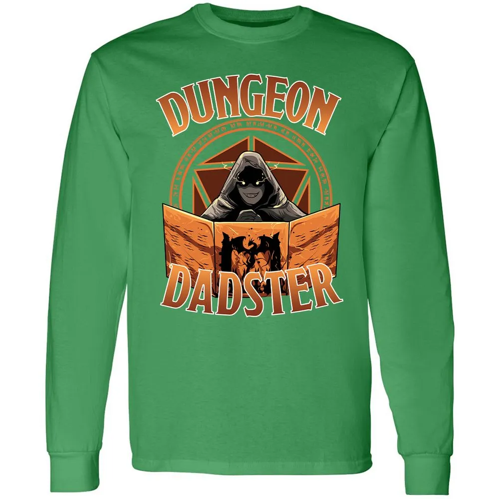 Dungeon Dadster Long Sleeve T-Shirt - Irish Green - 10