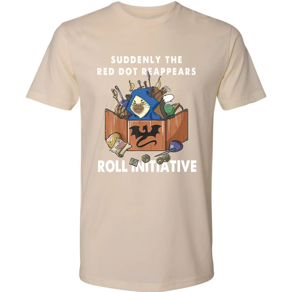 Suddenly The Red Dot Reappears Roll Initiative Premium Unisex T-Shirt - Cream - 14